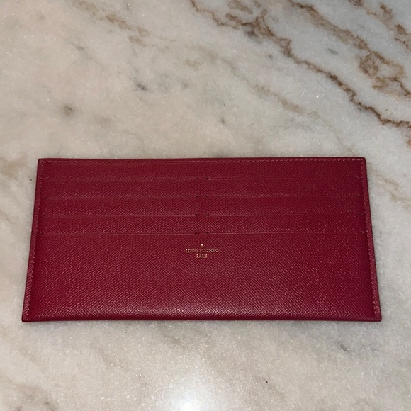 Louis Vuitton Red Card Holder - Picture 1 of 5